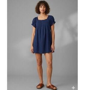 J.Crew Swim Cover Up Dress Womens Medium Blue Lace Cotton Voile Babydoll NWT
